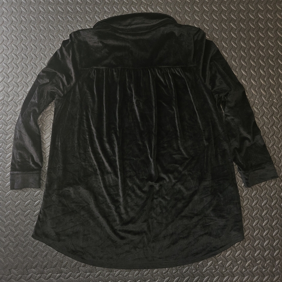 Soft Surroundings Black Velour Tunic Top Long Sleeve  2X - Picture 4 of 15